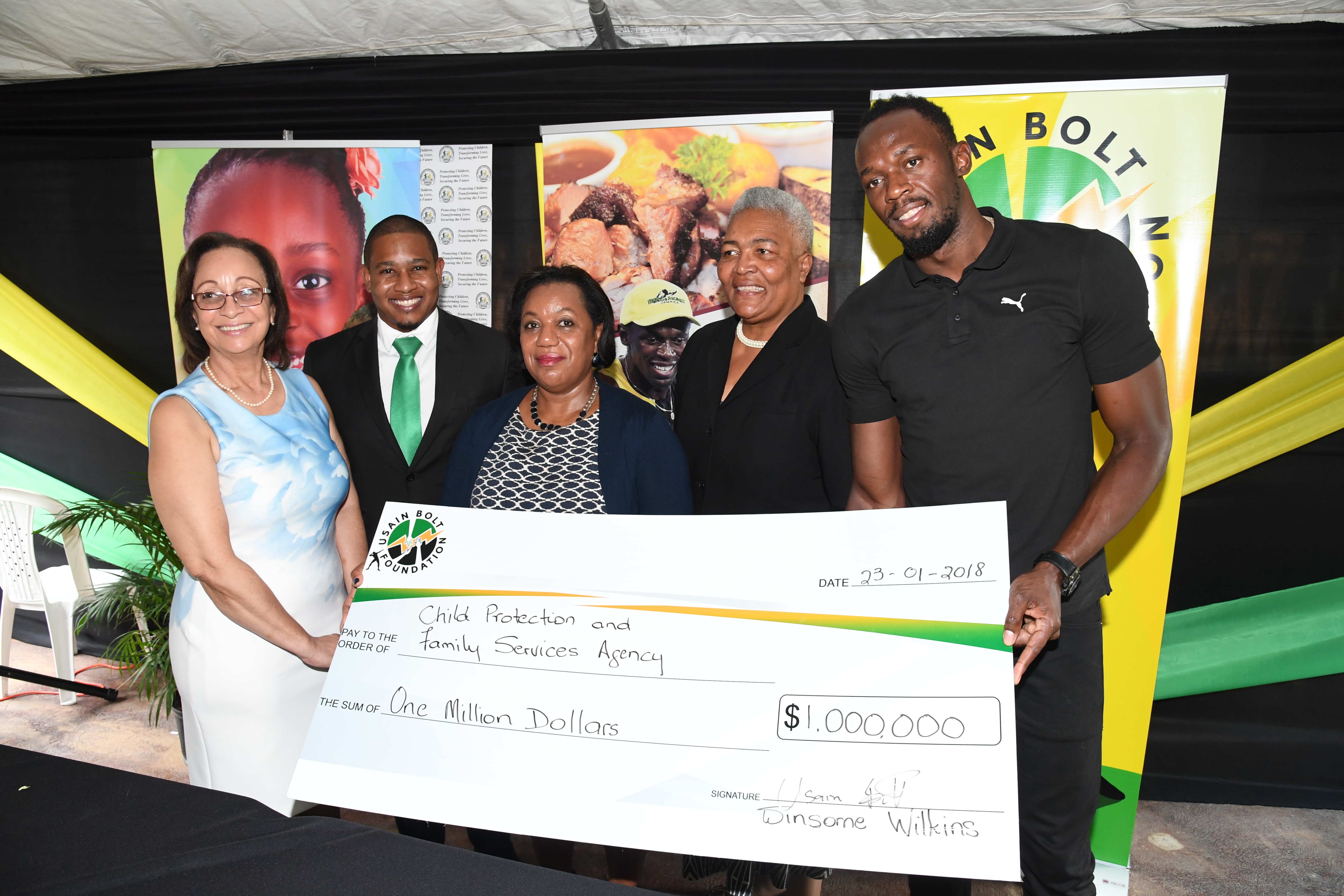 Photos from the UBF JA$1m donation to the Walkers Place of Safety