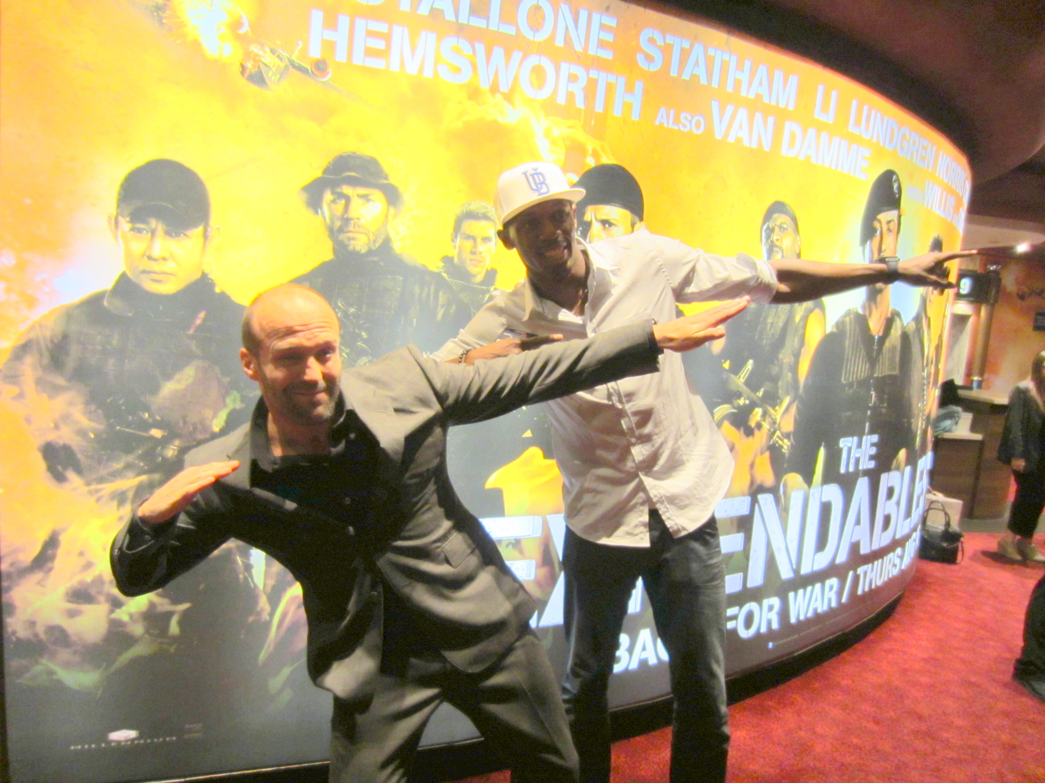 With Jason Statham at the Premier of The Expendables 2