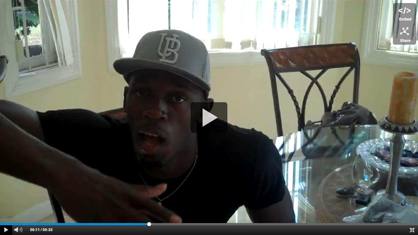 Video message from Usain February 2013