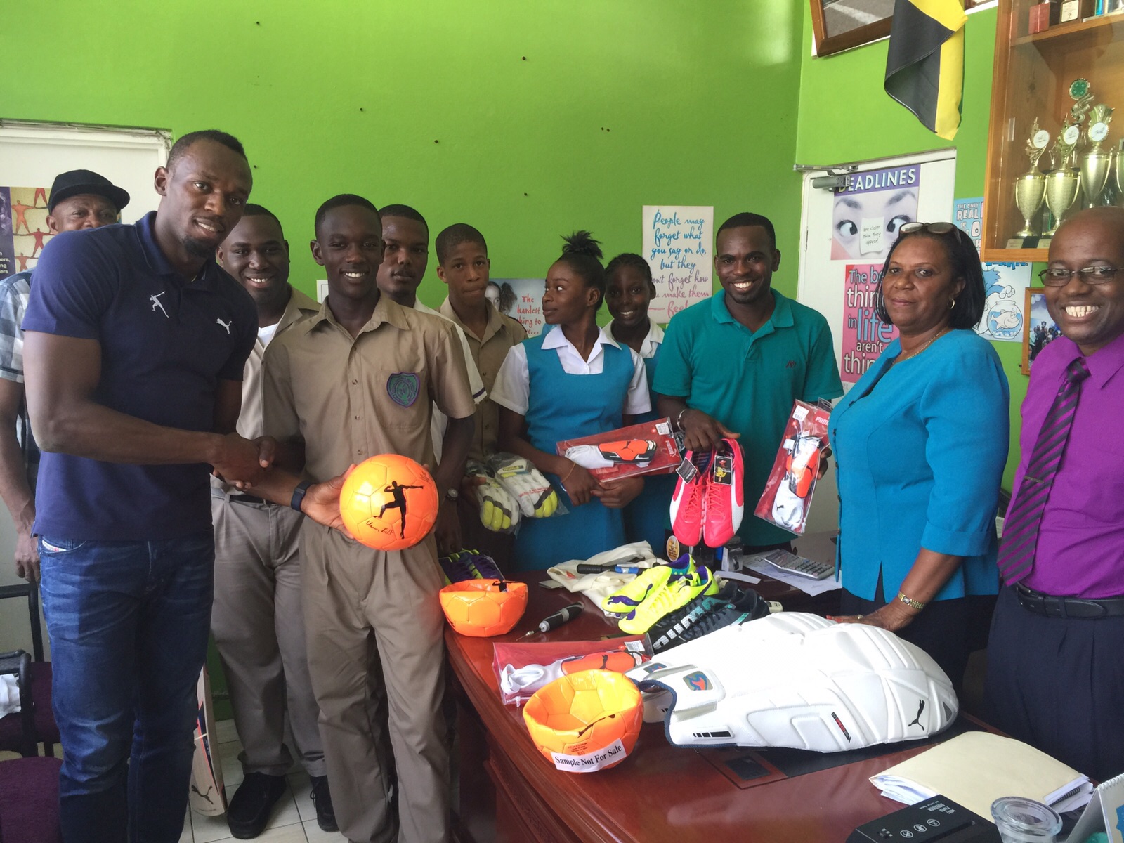Usain gives back to William Knibb High School
