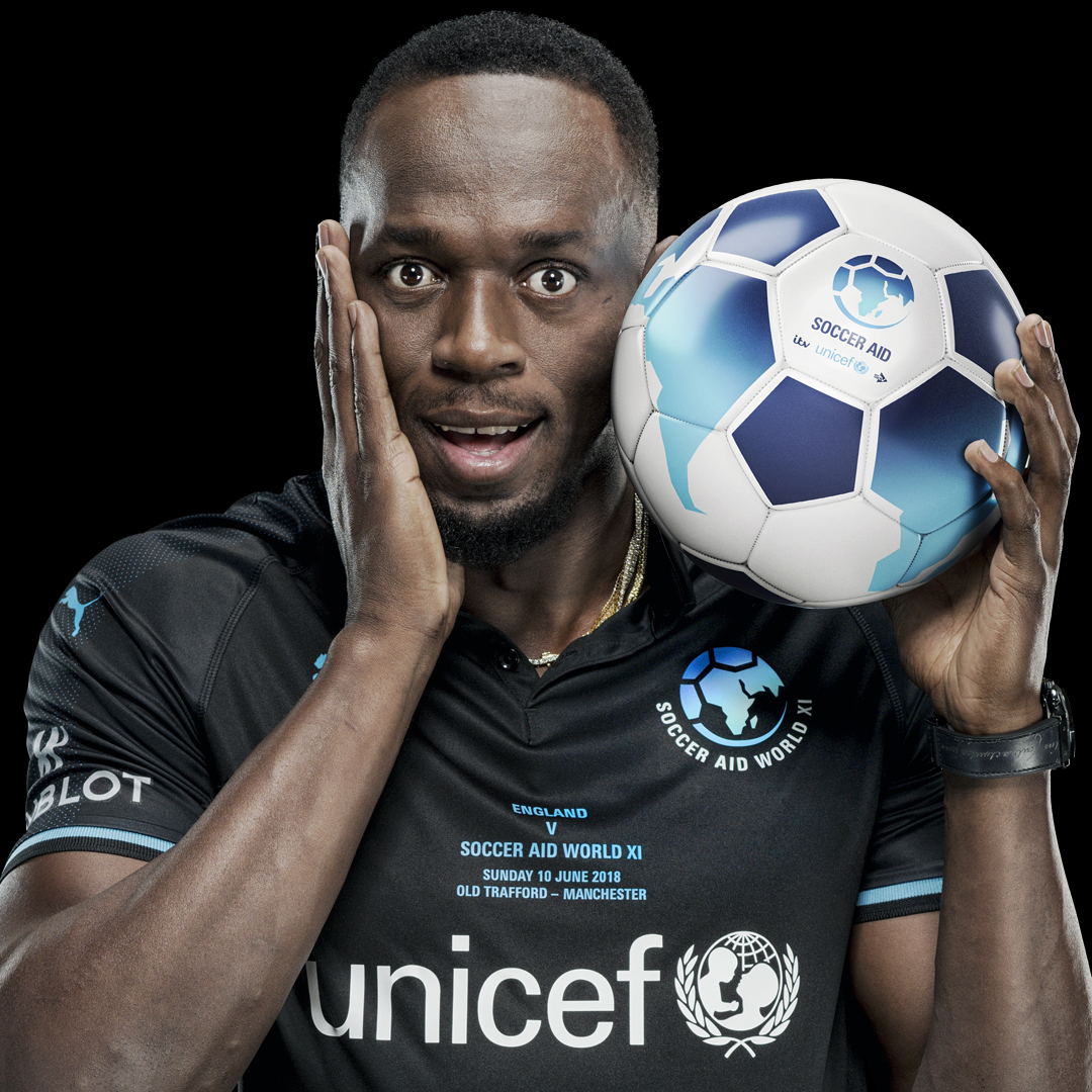Usain to play in Socceraid at Old Trafford on June 10