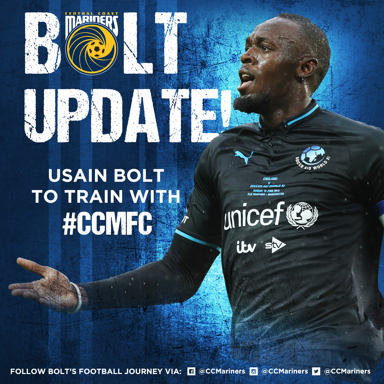Usain joins the Central Coast Mariners
